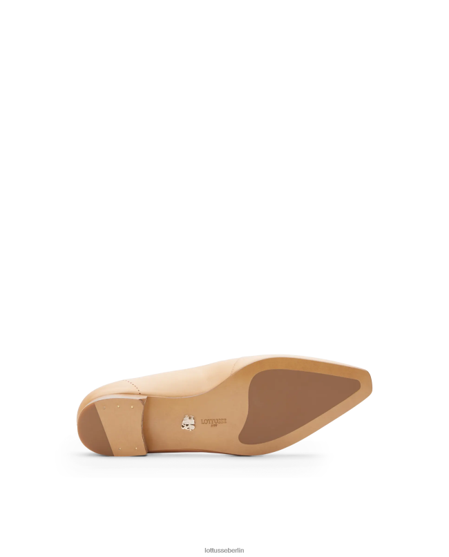 Lottusse Frauen Ballerinas aus Anilin-Kalbsleder von Smithson Crust 22LP0214 braun Schuhwerk