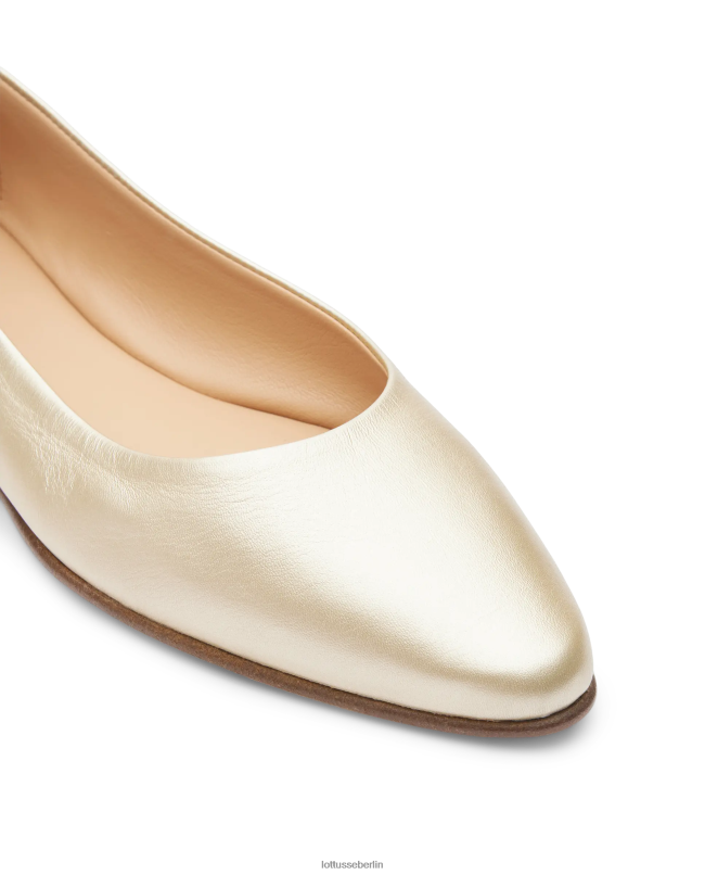 Lottusse Frauen Bel Metal Ziegenballerinas 22LP0265 Gold Schuhwerk