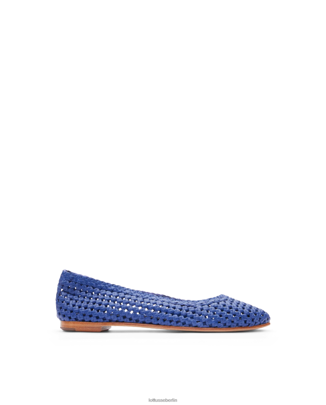 Lottusse Frauen Delice Ballerinas aus Lamm-Mesh-Leder 22LP0293 Blau Schuhwerk