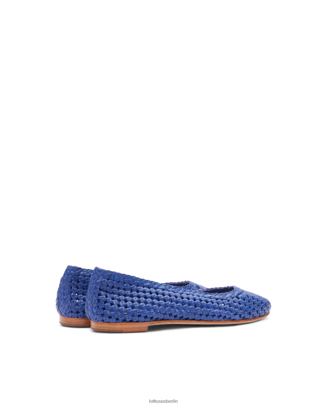 Lottusse Frauen Delice Ballerinas aus Lamm-Mesh-Leder 22LP0293 Blau Schuhwerk