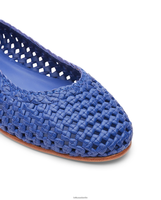 Lottusse Frauen Delice Ballerinas aus Lamm-Mesh-Leder 22LP0293 Blau Schuhwerk