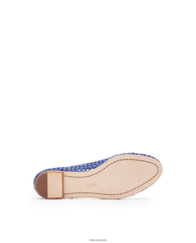 Lottusse Frauen Delice Ballerinas aus Lamm-Mesh-Leder 22LP0293 Blau Schuhwerk