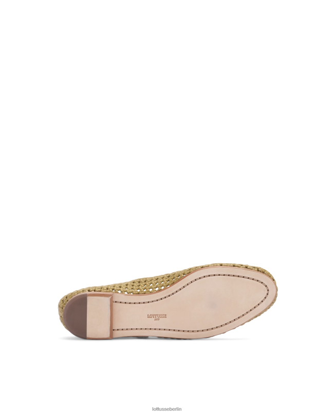 Lottusse Frauen Delice Ballerinas aus Lamm-Mesh-Leder 22LP0294 olivgrün Schuhwerk