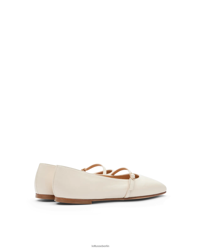 Lottusse Frauen Goya-Ballerinas aus weichem Lammfell 22LP0268 cremefarben Schuhwerk