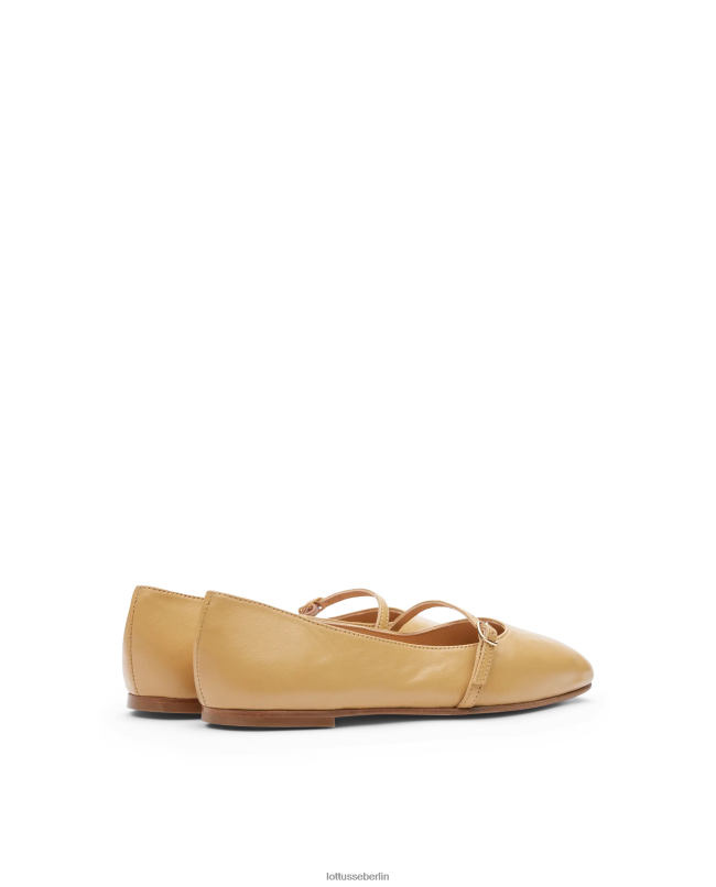 Lottusse Frauen Goya-gelbe weiche Lammballerinas 22LP0267 gelb Schuhwerk