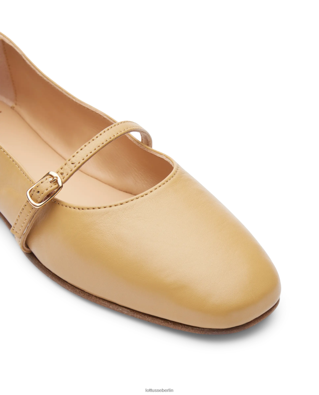 Lottusse Frauen Goya-gelbe weiche Lammballerinas 22LP0267 gelb Schuhwerk
