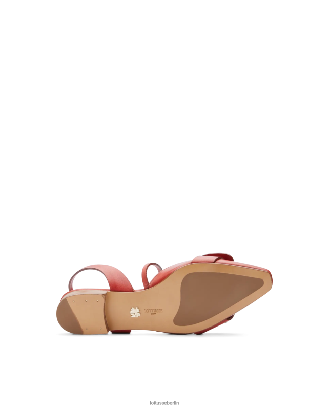 Lottusse Frauen Smithson Crust Ballerinas aus Anilin-Kalbsleder 22LP0218 Rot Schuhwerk