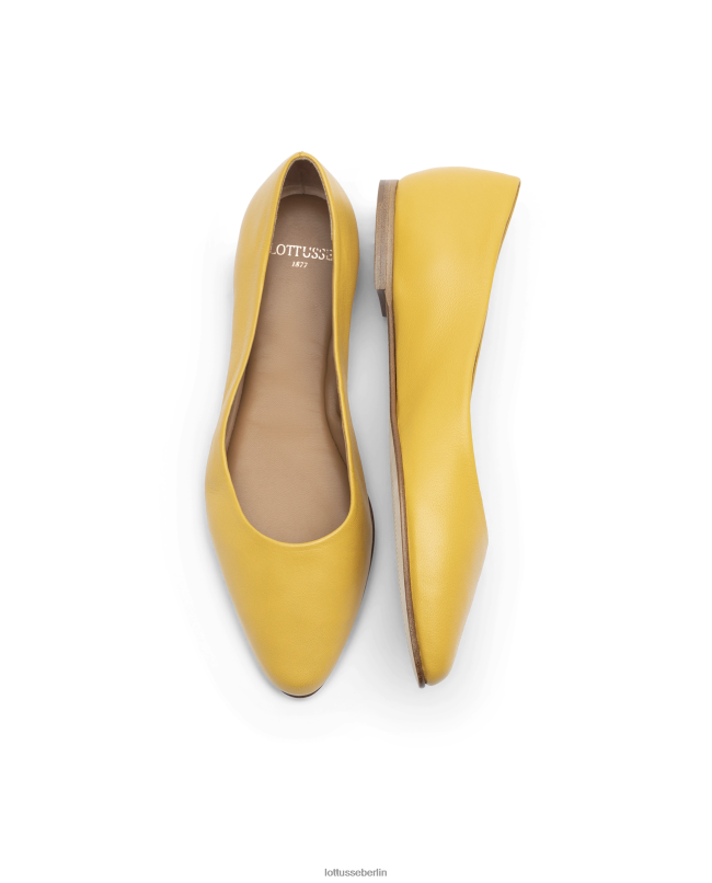 Lottusse Frauen Weiche Ballerinas von Bel Lamb 22LP0262 gelb Schuhwerk