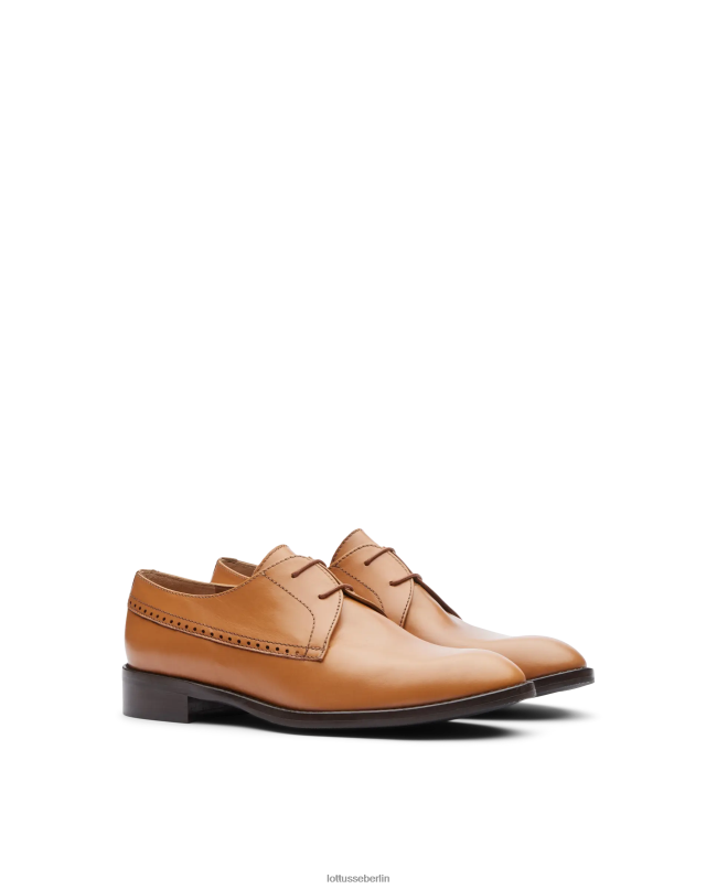 Lottusse Frauen Claire Derby aus glattem Kalbsleder 22LP0395 braun Schuhwerk