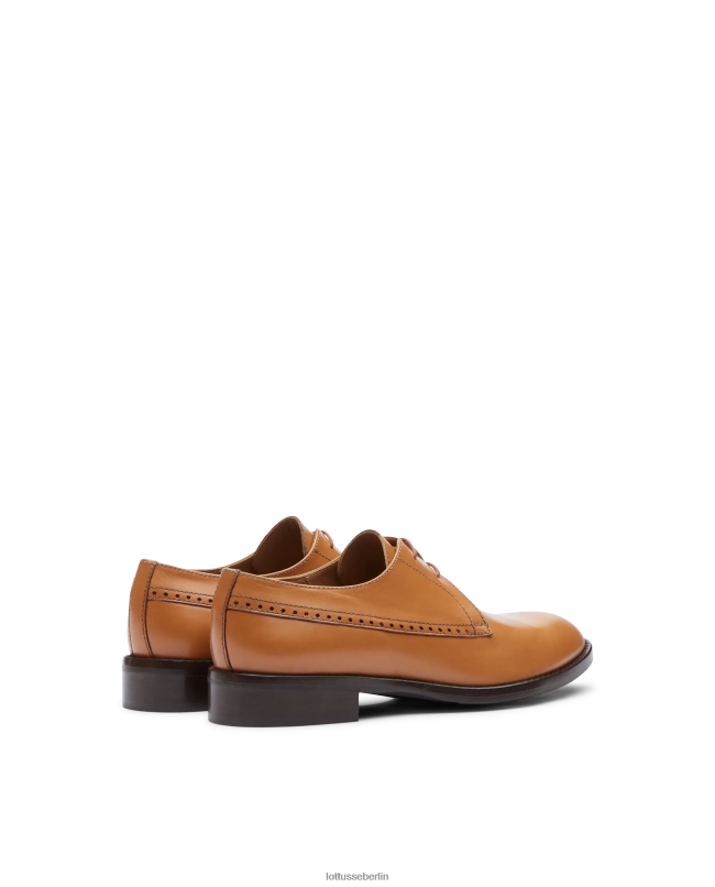 Lottusse Frauen Claire Derby aus glattem Kalbsleder 22LP0395 braun Schuhwerk