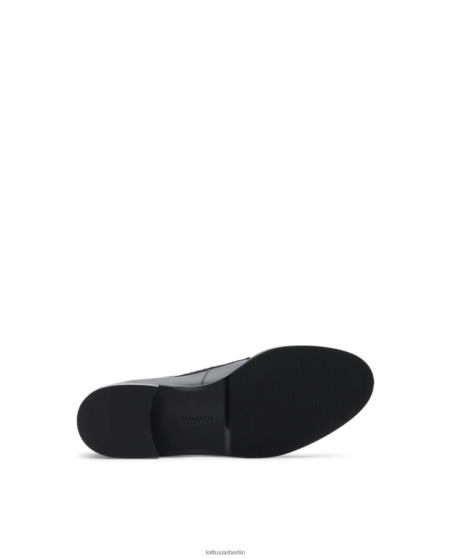 Lottusse Frauen Claire Derby aus glattem Kalbsleder 22LP0396 Schwarz Schuhwerk