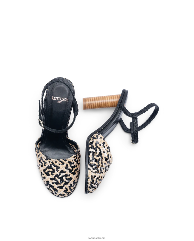 Lottusse Frauen Ethnische geflochtene Ziegenpumps 22LP0249 Mehrfarben Schuhwerk