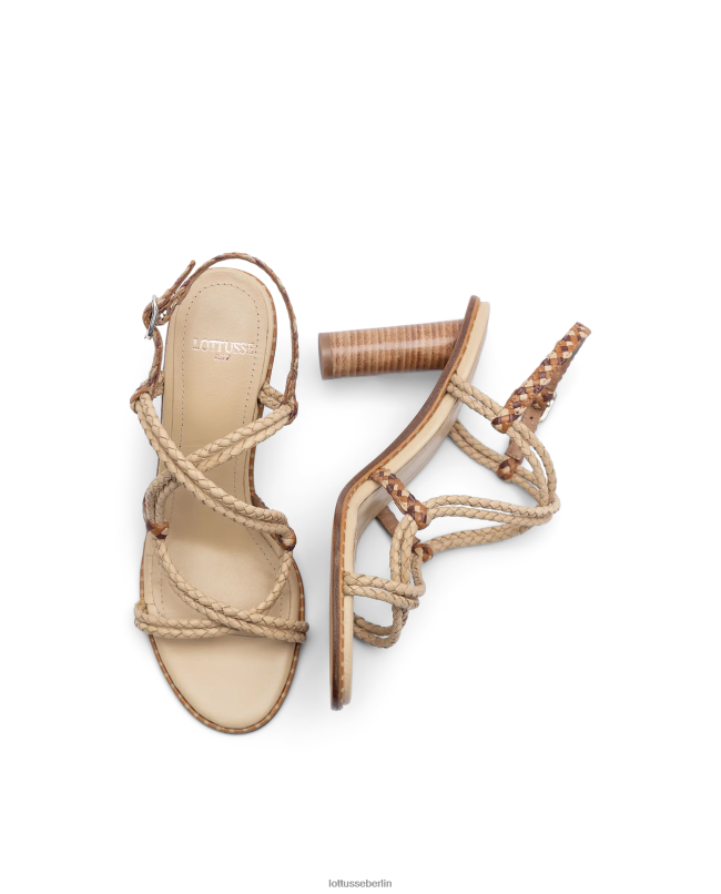 Lottusse Frauen Ethnische geflochtene Ziegensandalen 22LP0250 Mehrfarben Schuhwerk