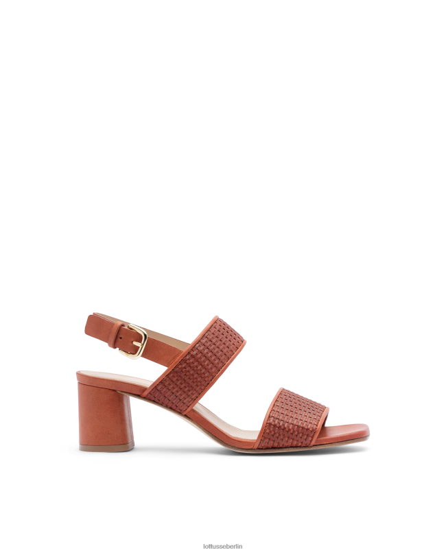 Lottusse Frauen Nicole geflochtene Ziegensandalen 22LP0287 orange Schuhwerk