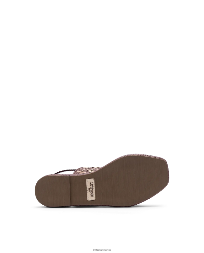 Lottusse Frauen spezielle geflochtene Ziegensandalen 22LP0322 kastanienbraun Schuhwerk