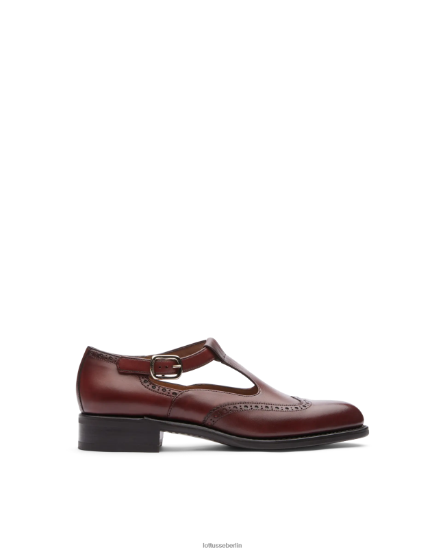 Lottusse Frauen Cambridge Crust Anilin Embossy Calf Monks 22LP0206 kastanienbraun Schuhwerk