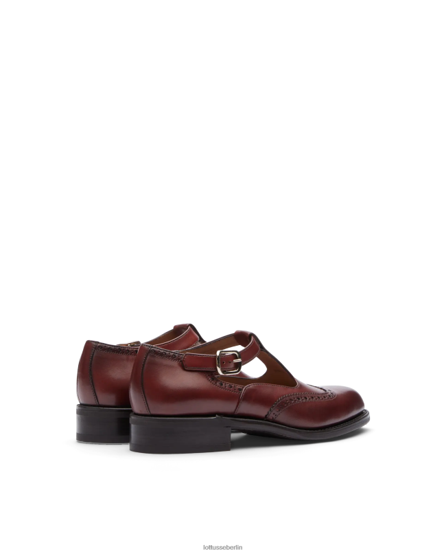Lottusse Frauen Cambridge Crust Anilin Embossy Calf Monks 22LP0206 kastanienbraun Schuhwerk