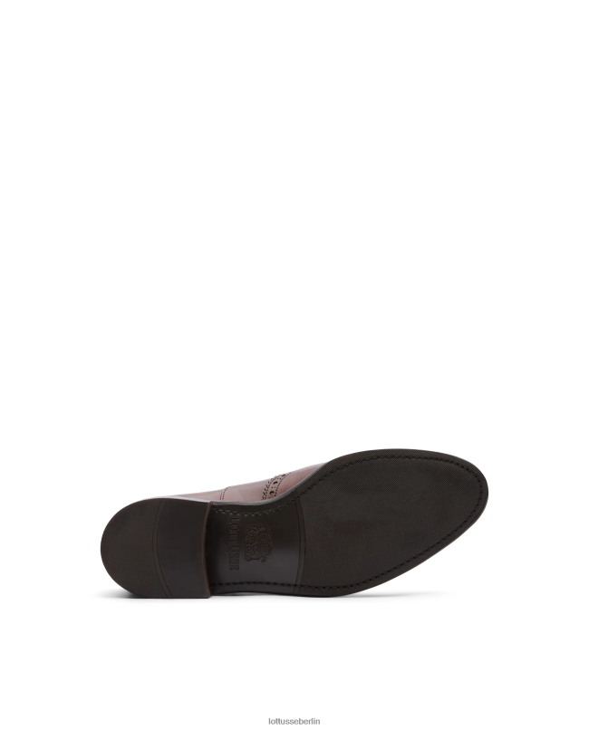 Lottusse Frauen Cambridge Crust Anilin Embossy Calf Monks 22LP0206 kastanienbraun Schuhwerk