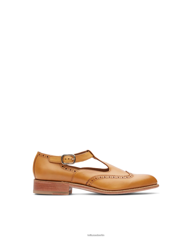 Lottusse Frauen Cambridge Crust Anilin Kalb Mönche 22LP0209 braun Schuhwerk