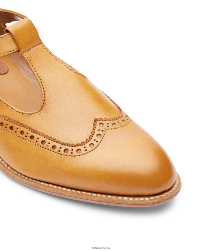 Lottusse Frauen Cambridge Crust Anilin Kalb Mönche 22LP0209 braun Schuhwerk
