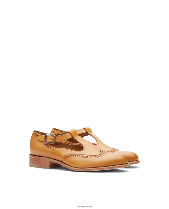 Lottusse Frauen Cambridge Crust Anilin Kalb Mönche 22LP0209 braun Schuhwerk
