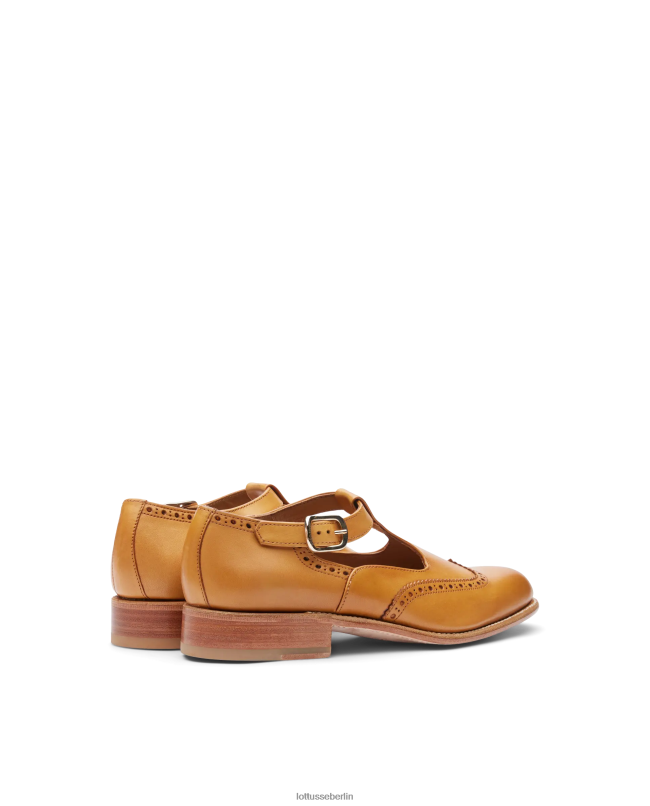 Lottusse Frauen Cambridge Crust Anilin Kalb Mönche 22LP0209 braun Schuhwerk