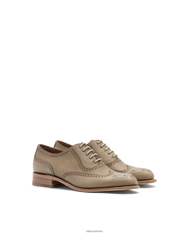 Lottusse Frauen Cambridge Calf Tejus Embossy Oxford 22LP0211 olivgrün Schuhwerk