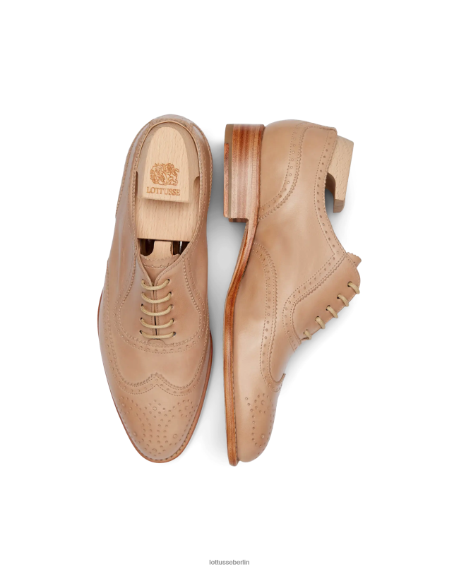 Lottusse Frauen Cambridge Crust Anilin Kalb Oxford 22LP0212 braun Schuhwerk