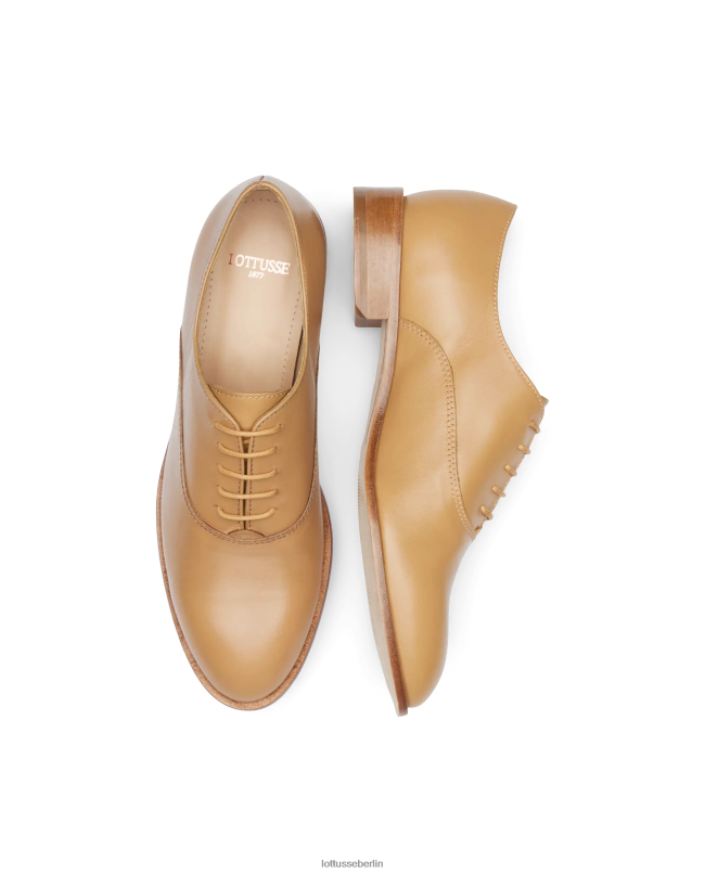 Lottusse Frauen Claire Oxford aus glattem Kalbsleder 22LP0242 braun Schuhwerk