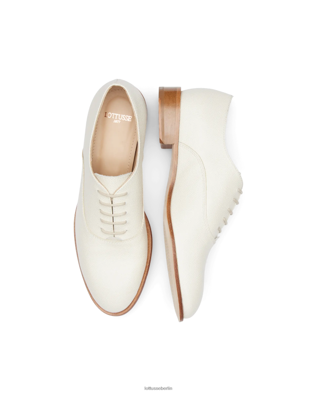 Lottusse Frauen Claire Safian Stamp Calf Oxford 22LP0241 cremefarben Schuhwerk