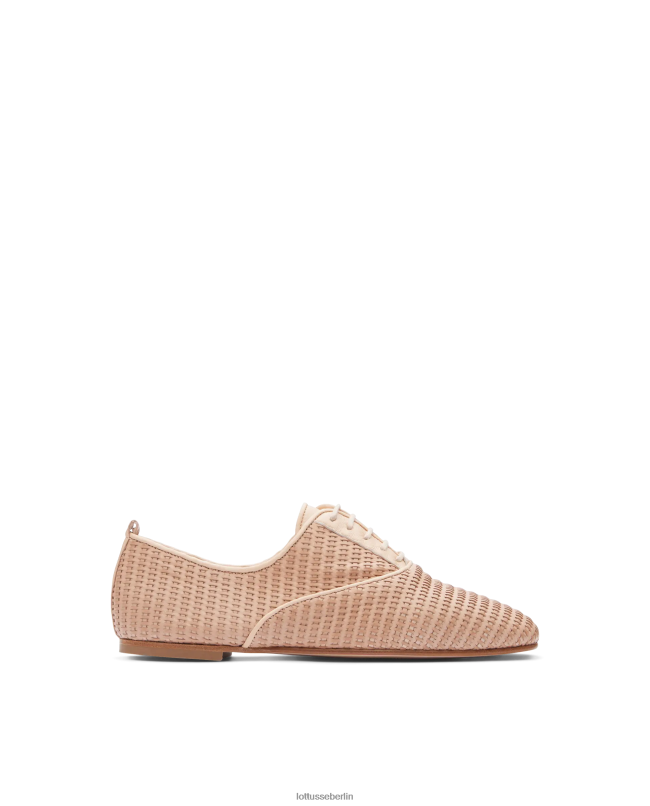 Lottusse Frauen Goya-Kalb-Mesh-Leder-Oxford 22LP0269 natürlich Schuhwerk