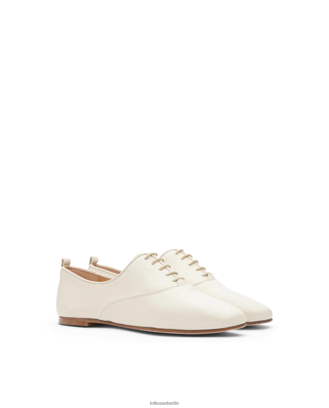 Lottusse Frauen Goya-Lamm weiches Oxford 22LP0273 cremefarben Schuhwerk