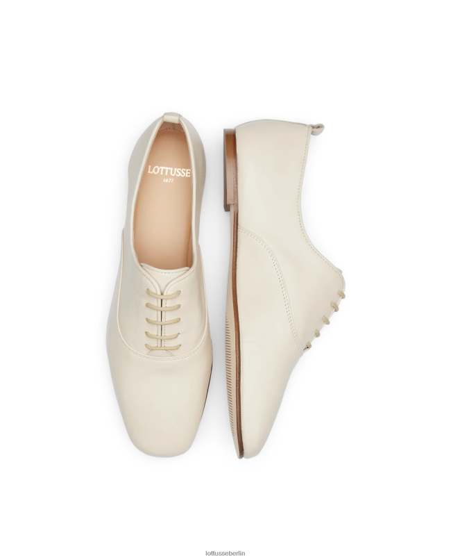 Lottusse Frauen Goya-Lamm weiches Oxford 22LP0273 cremefarben Schuhwerk