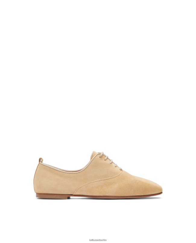 Lottusse Frauen Goya-Ziegen-Wildleder-Oxford 22LP0272 Beige Schuhwerk