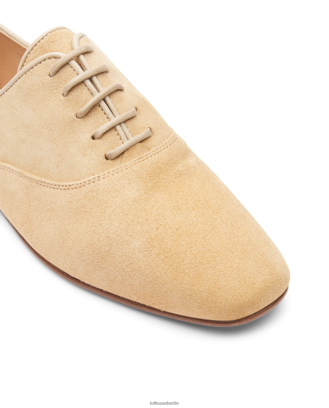 Lottusse Frauen Goya-Ziegen-Wildleder-Oxford 22LP0272 Beige Schuhwerk