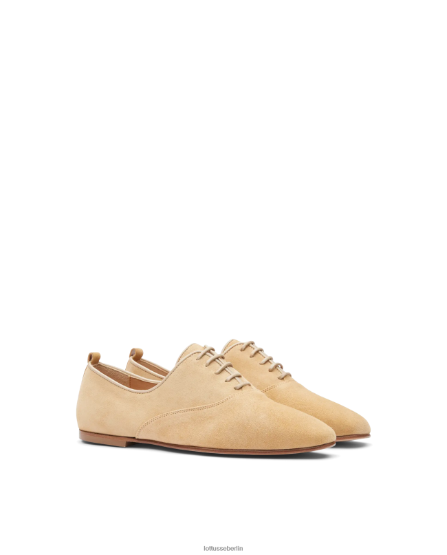 Lottusse Frauen Goya-Ziegen-Wildleder-Oxford 22LP0272 Beige Schuhwerk