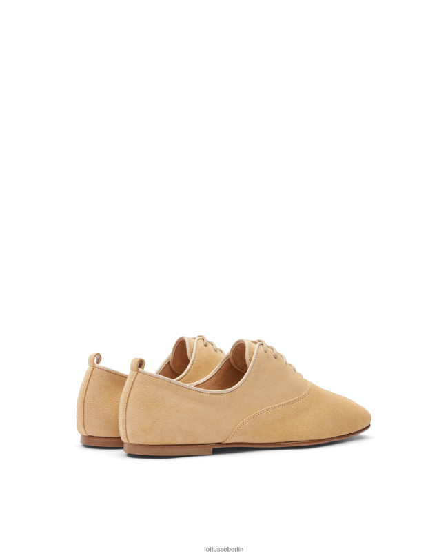Lottusse Frauen Goya-Ziegen-Wildleder-Oxford 22LP0272 Beige Schuhwerk