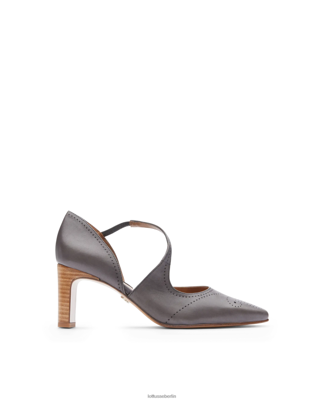 Lottusse Frauen Anilin-Wadenpumpen von Smithson Crust 22LP0221 bleigrau Schuhwerk