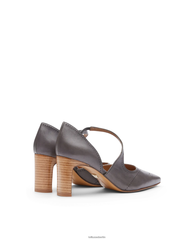 Lottusse Frauen Anilin-Wadenpumpen von Smithson Crust 22LP0221 bleigrau Schuhwerk