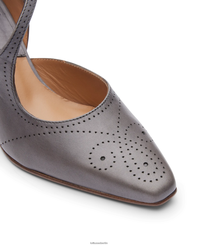Lottusse Frauen Anilin-Wadenpumpen von Smithson Crust 22LP0221 bleigrau Schuhwerk