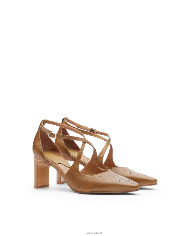 Lottusse Frauen Anilin-Wadenpumpen von Smithson Crust 22LP0222 braun Schuhwerk