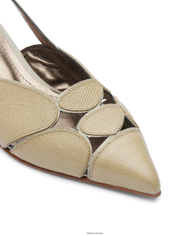 Lottusse Frauen Carla Calf Tejus-Pumps mit Prägung 22LP0231 olivgrün Schuhwerk
