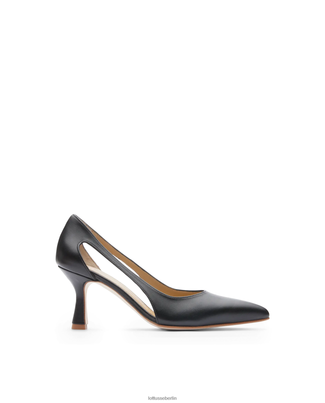 Lottusse Frauen Carla schlichte Wadenpumps 22LP0230 Schwarz Schuhwerk