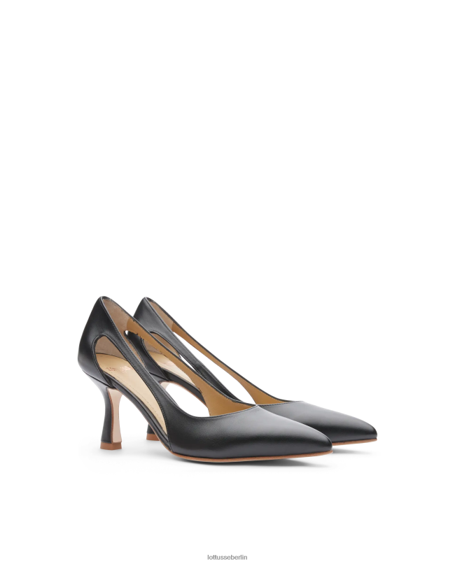 Lottusse Frauen Carla schlichte Wadenpumps 22LP0230 Schwarz Schuhwerk