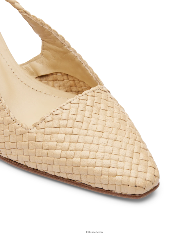 Lottusse Frauen Sommer-Pumps aus Lamm-Mesh-Leder 22LP0311 Beige Schuhwerk