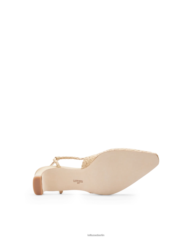 Lottusse Frauen Sommer-Pumps aus Lamm-Mesh-Leder 22LP0311 Beige Schuhwerk