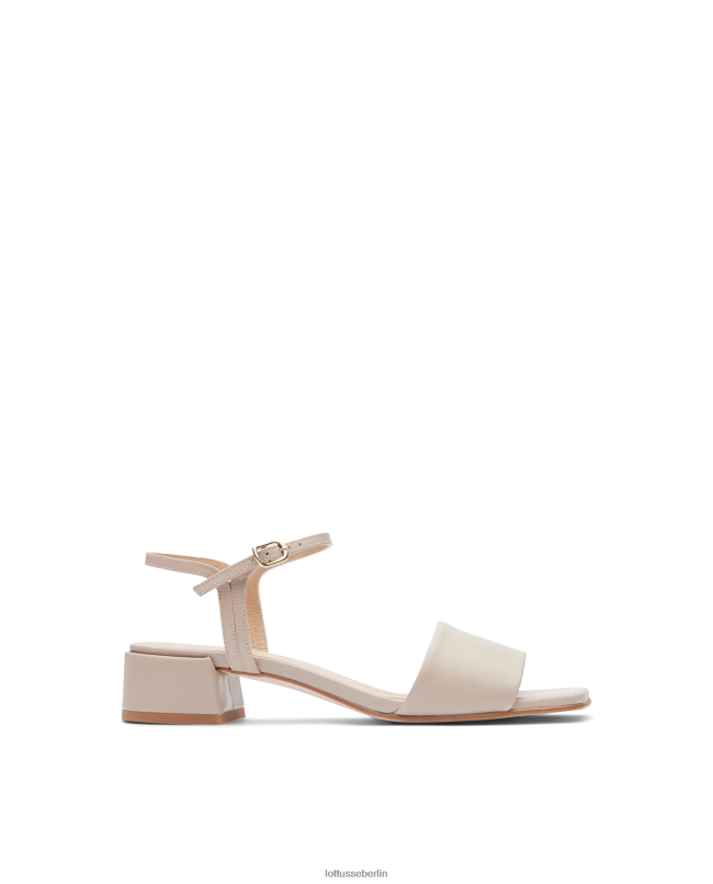 Lottusse Frauen Carla-Sandalen aus glattem Kalbsleder 22LP0226 Beige Schuhwerk