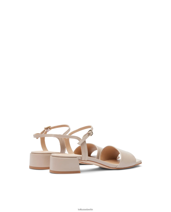 Lottusse Frauen Carla-Sandalen aus glattem Kalbsleder 22LP0226 Beige Schuhwerk