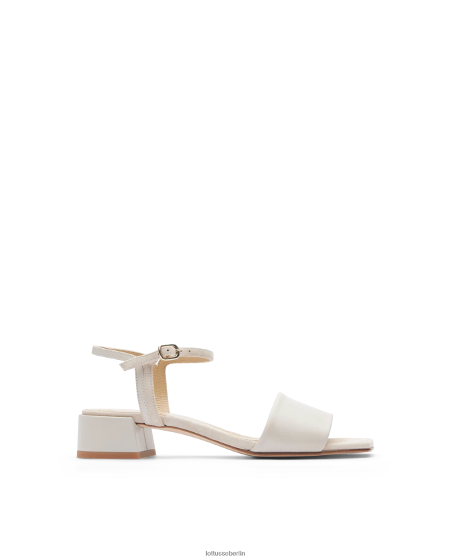 Lottusse Frauen Carla-Sandalen aus glattem Kalbsleder 22LP0228 Beige Schuhwerk