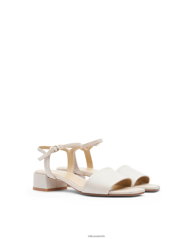 Lottusse Frauen Carla-Sandalen aus glattem Kalbsleder 22LP0228 Beige Schuhwerk